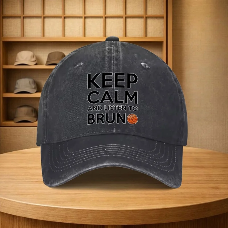 Vintage KEEP CALM Text Baseball Cap Unisex Adjustable Snapback Hat Multiple Colors
