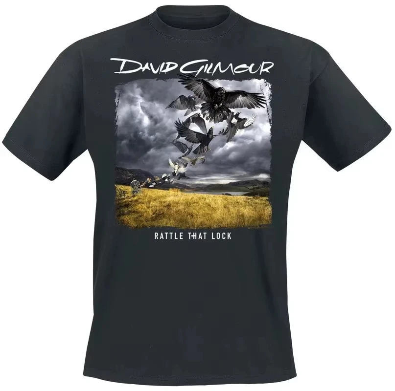 David Gilmour Rattle That Lock Album Cover Pink Floyd Band T-Shirt Cotton Graphic Tee Men Women Summer Streetwear