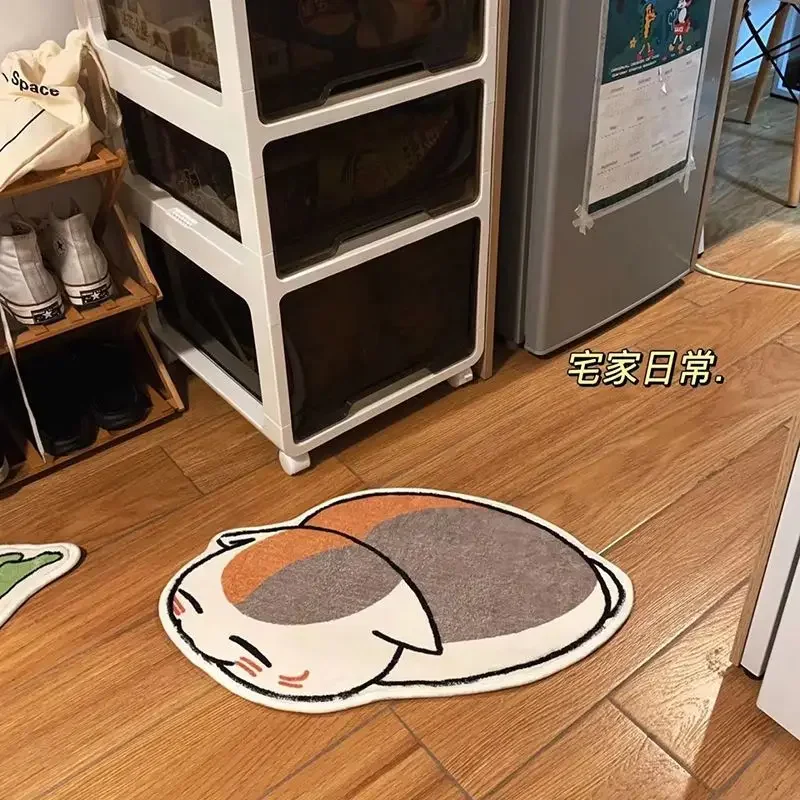 Natsume Yuujinchou Cat Teacher Plush Rug Anime Soft Doormat Floor Mat Carpet Home Living Bath Room Anti Slip Imitation Cashmere