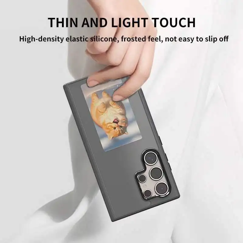 DIY Four-color Screen Projection Mobile Phone Case for Samsung S24ultraAI Mobile Phone Case Ink Screen Mobile Phone Case