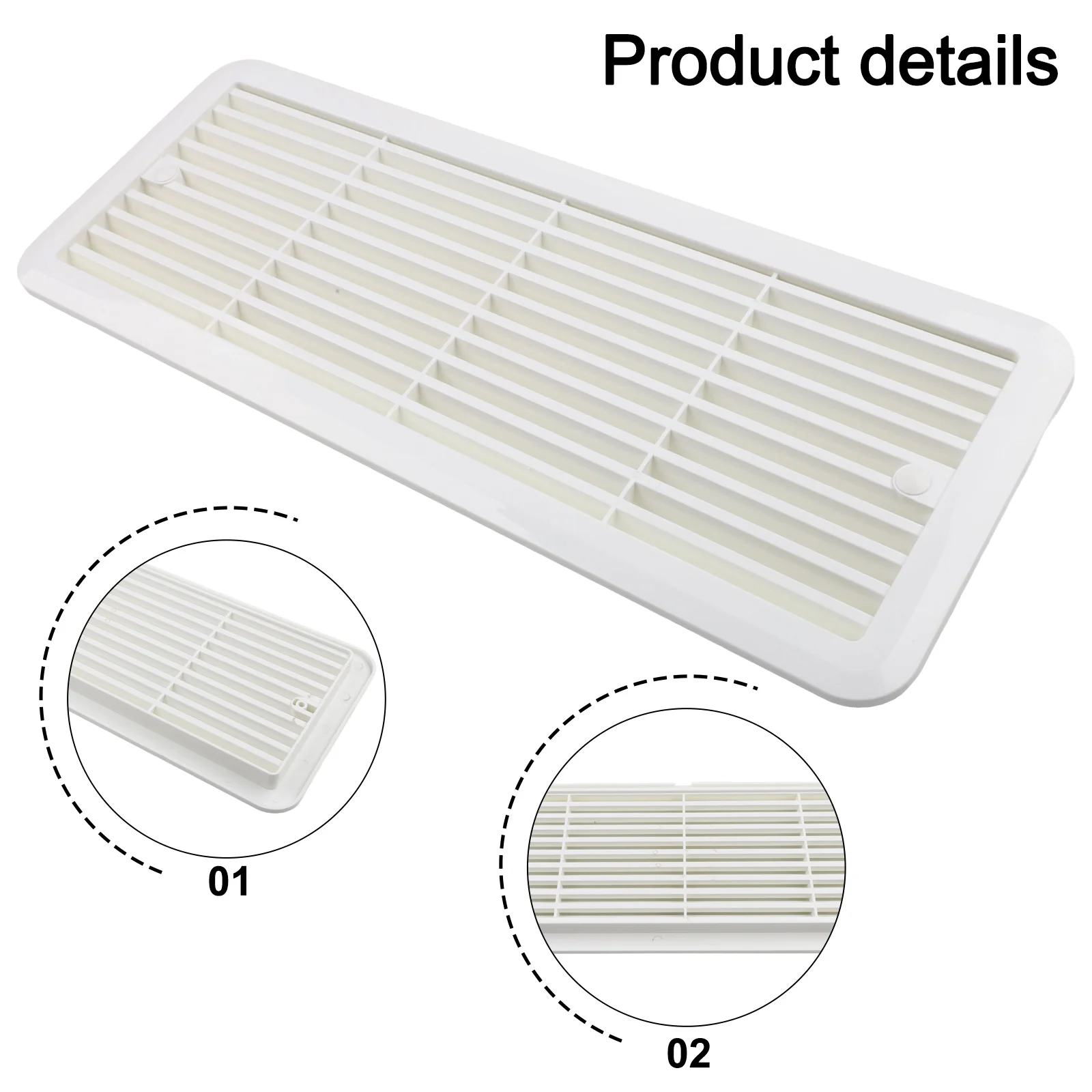 For Thetford Fridge Vent Mounting Grille 62445480 for Campervans Easy DIY Installation and Weather Resistant Design