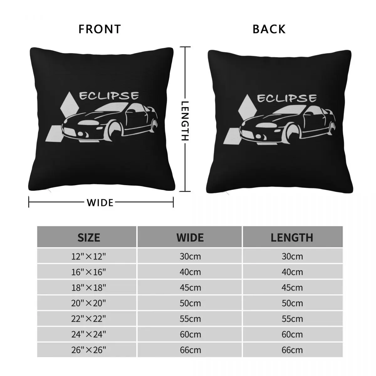 Print T Car 4G63 Dsm 1G 2G 1Gb 2Ga 2Gb Talon Mitsubishi Eclipse Throw Pillow Cover Pillowcase Bedding