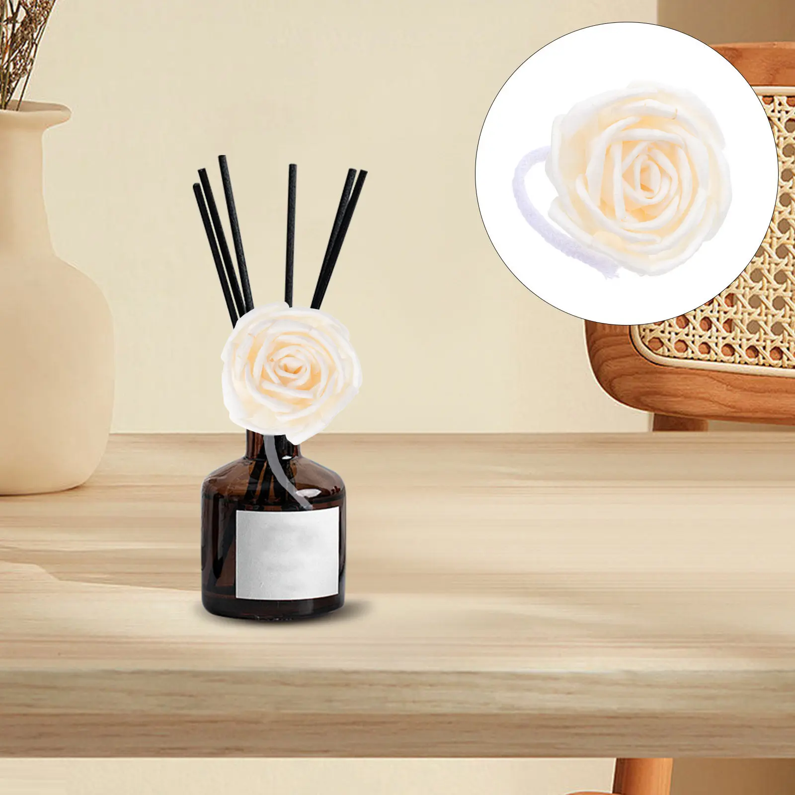 

Сменный наполнитель для аромадиффузора: гибкий хлопковый шнурок-цветок, маленький диффузор для эфирных масел для ванной комнаты и отеля