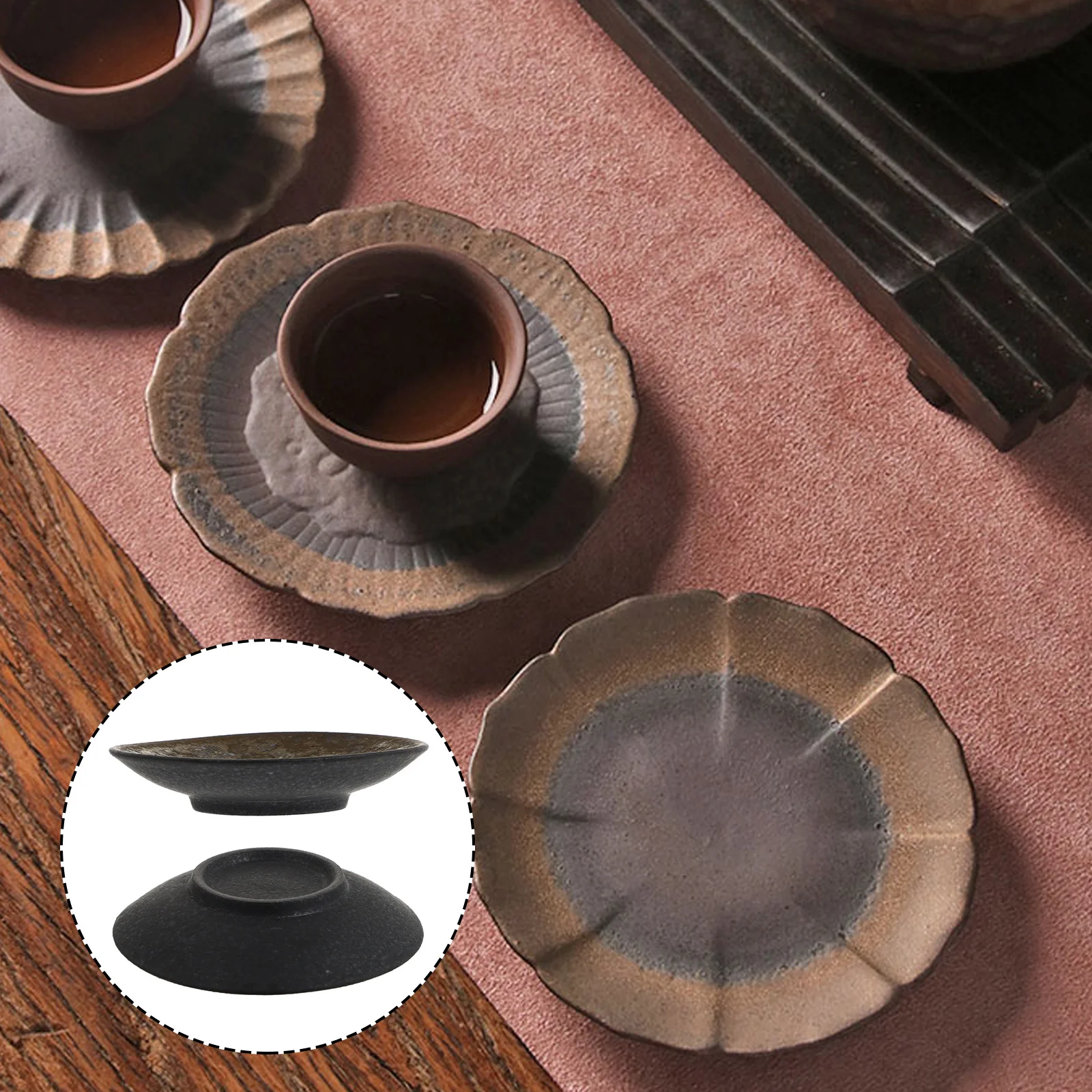 

1Pcs Ceramic Circular Coaster Heat Insulated Cup Holder Absorbent Drink Mat Practical Kitchen Decorative Table Accessories