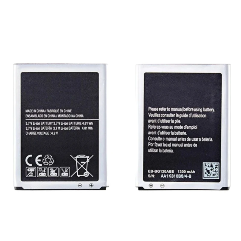 بطارية الهاتف EB-BG130ABE 3.7 فولت 1300 مللي أمبير لهاتف سامسونج جالاكسي ستار 2 G130 G130E G130H G130HN G130BU/DS العلامة التجارية الجديدة عالية الجودة