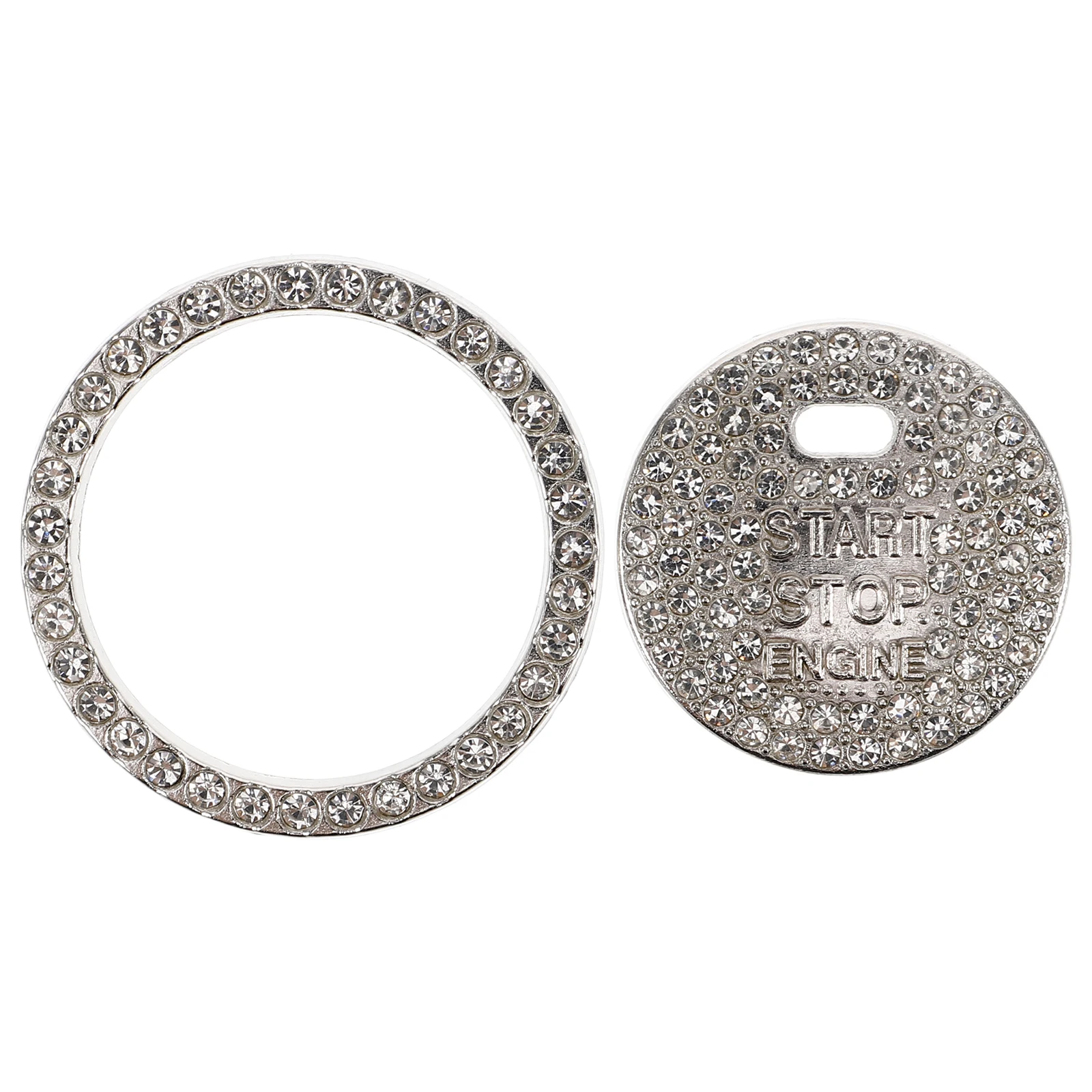 

Car Ignition Rhinestones Buttons For Car Mat Decorative Cover Start Stop Switch Engine Ring Push To Start Button Bling