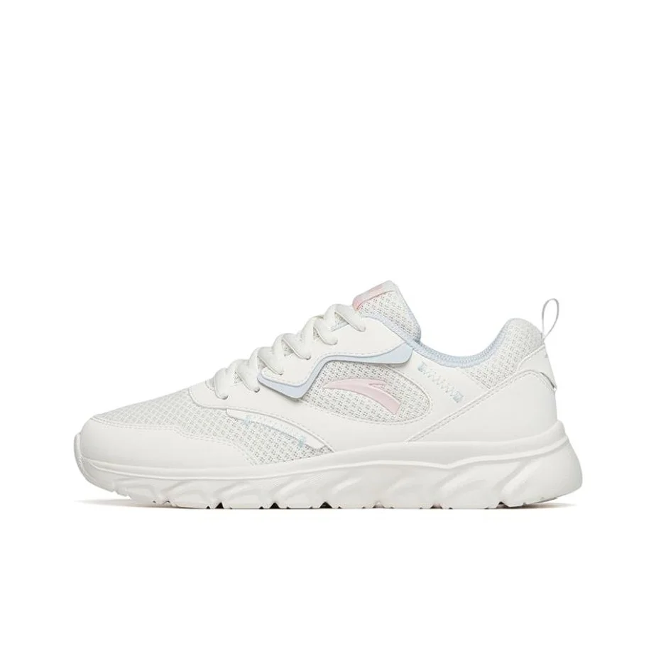Anta Mesh Cushioning Slip Resistant Abrasion Resistant Low top Running Shoes Women's White Blue 922225530-10