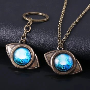 Anime The Promised Neverland Porte-clés Pendentif collant Collier Emma Amulette en forme d’œil Cosplay Accessoires pour homme femme Bijoux décontractés 8 meilleures ventes Collier Emma - No 8