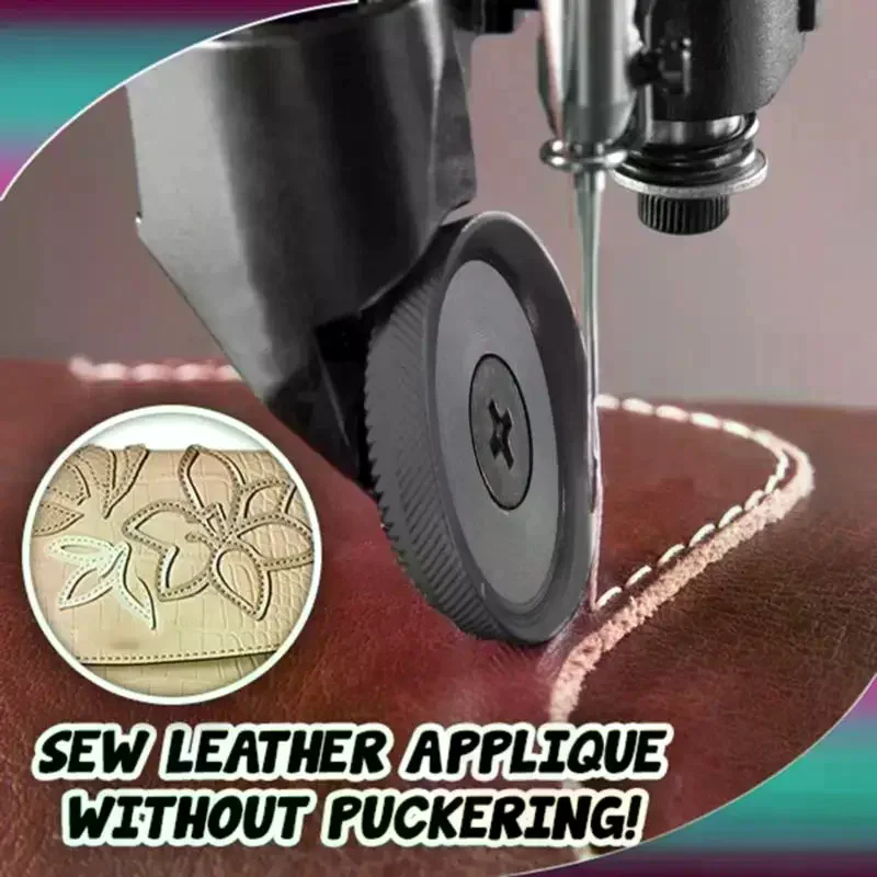 Master Leather Sewing! Domestic Machine Roller Presser Foot, Rolled Hem Attachment & Embroidery Accessory