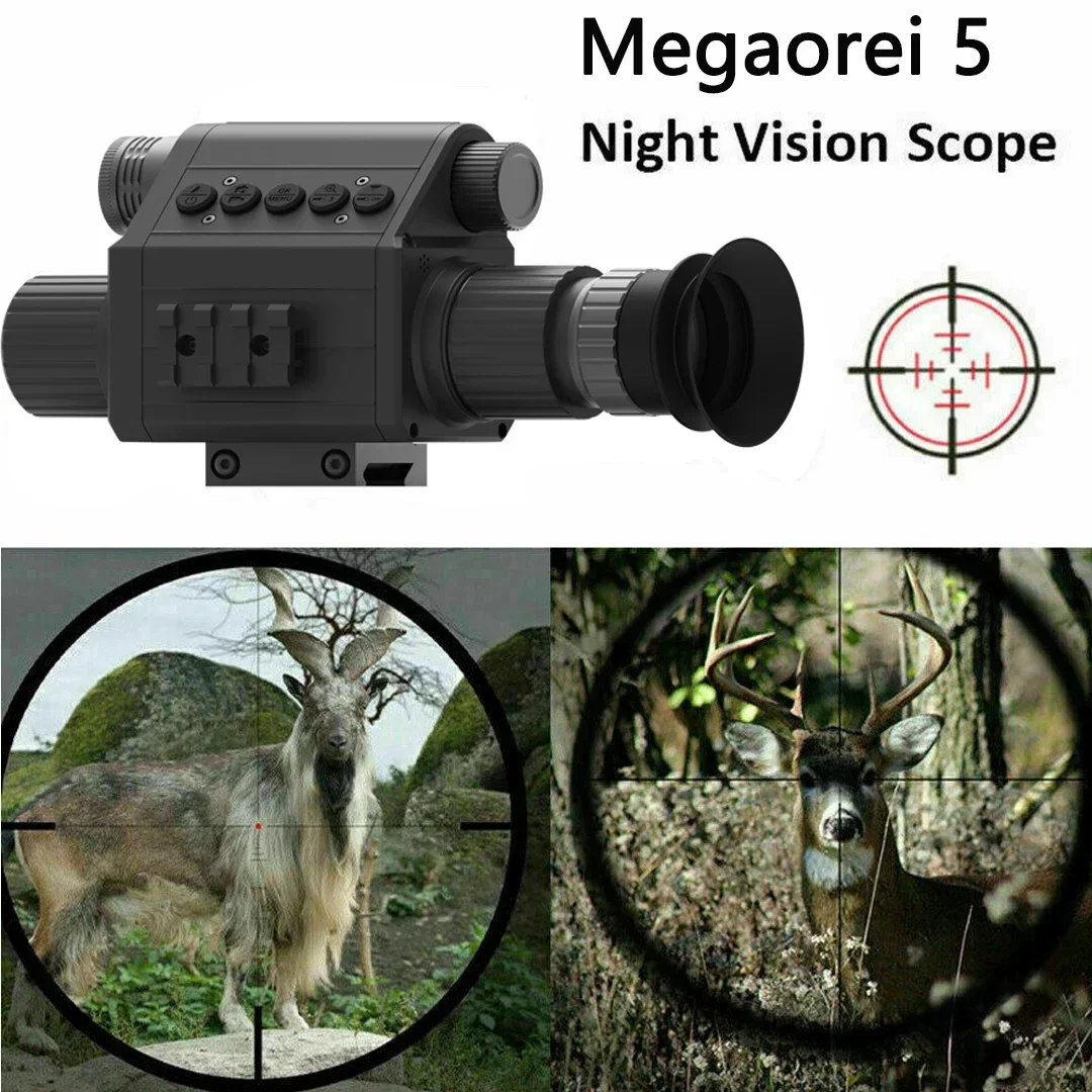 Megaorei M5 Digital Night Vision Scope Rifle Scope Optics Hunting Cameras HD1080P Full Size Screen 850 940nm Laser IR  Telescope