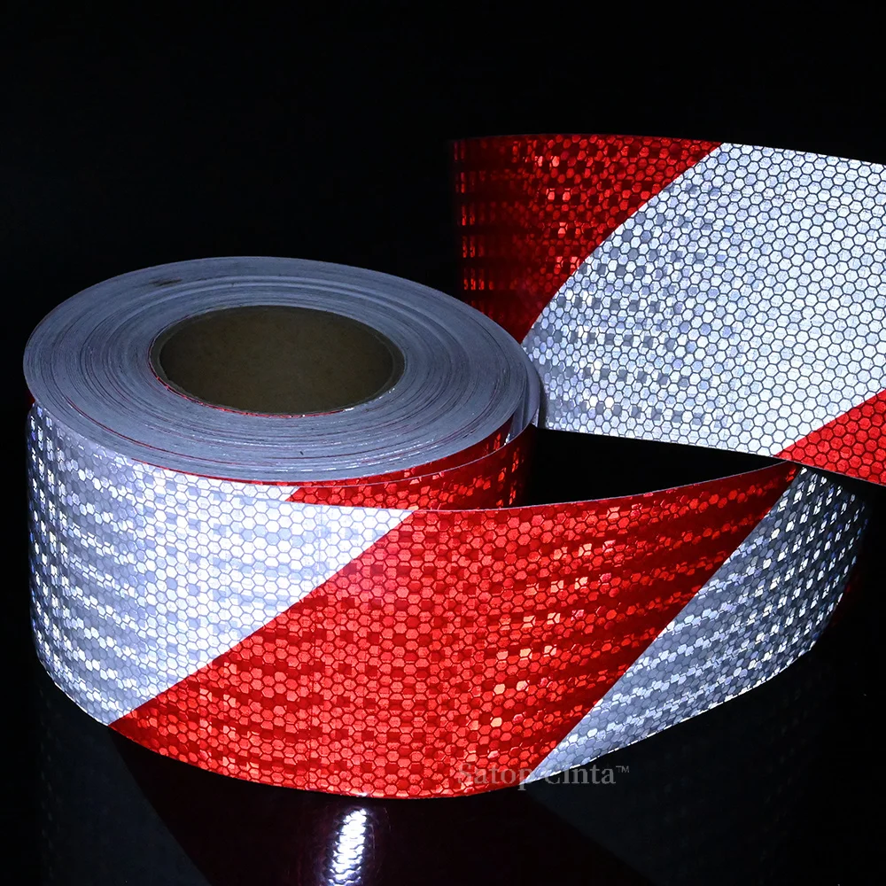 10cm*10m Waterproof Self-Adhesive Reflective Material Left Right Twill Tapes Safety Warning Outdoor Reflectors Stickers For Car