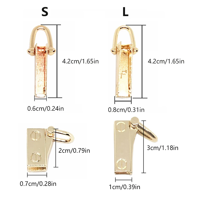 가방 지갑 스트랩 앵커 링크 앵커 거셋 금속 가방 사이드 에지 버클, D 링 행어 하드웨어 클램프, 1 쌍