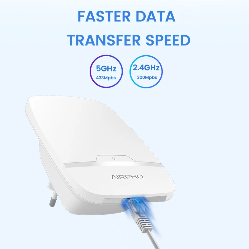 KAYSUS AC750 repetidor WiFi inalámbrico 750Mbps amplificador extensor WiFi 2,4G/5GHz amplificador de señal WPS de doble banda red de largo alcance