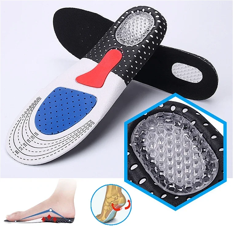 Orthopedic Insoles for Man Women Memory Foam Cushion Gel Insole Arch Support Sports Insole Running Gel Insole Insert Buffer