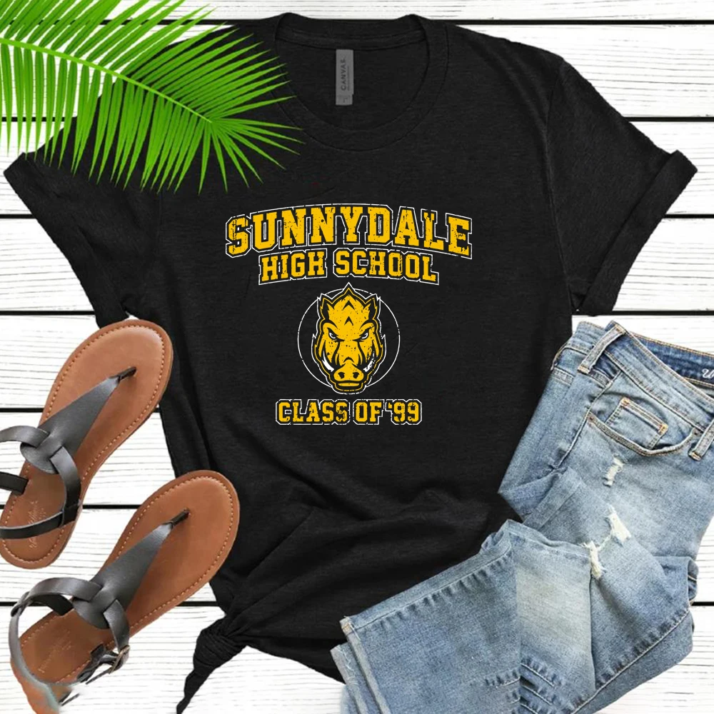 Sunnydale High School T-Shirt Buffy The Vampire Slayer Tshirt Class of 99 Tees Unisex Short Sleeve Tshirt Cool Vampire Shirts