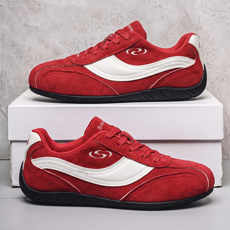 

Men women's casual preppy leather shoes soft sole four seasons new breathable comfort outdoor fashion couples walking sneakers