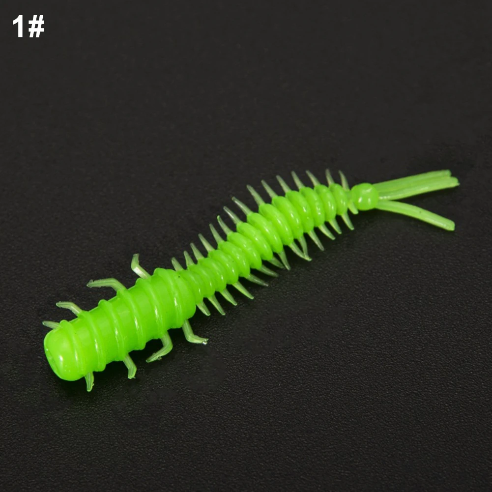 

20pcs/lot Larva Soft Lures 55mm 75mm 100mm Artificial Soft Bait Fishing Worm Silicone Bass Pike Swimbait Jigging Plastic Bait