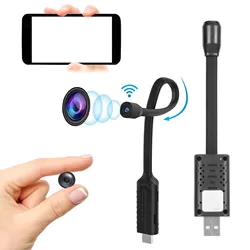 USB Mini WiFi Wireless Camera Mini Security Camera 1080P Accurate Color Reproduction Supports Local and Cloud Storage for Home
