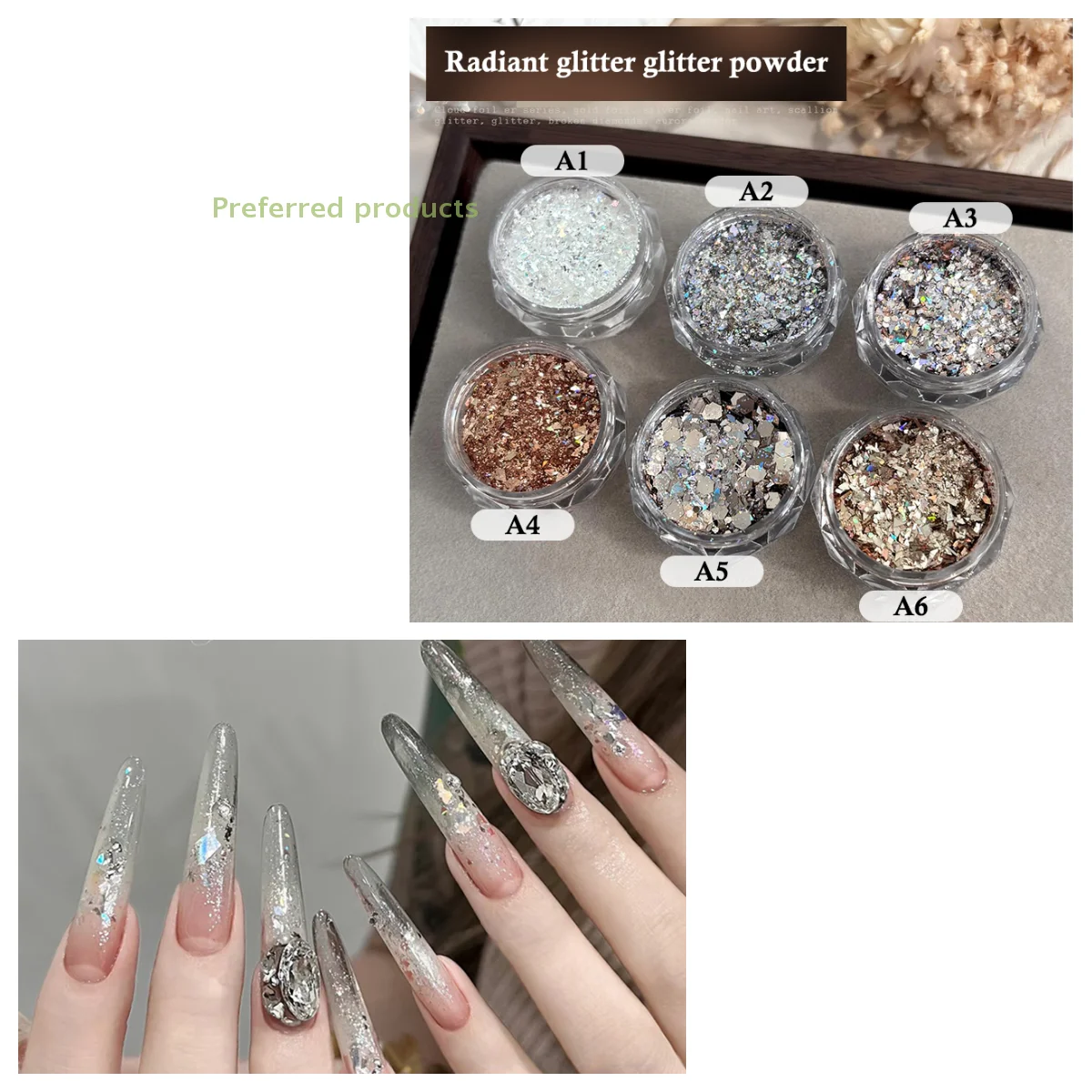 1 caixa mini espumante estrela prego glitter espumante pentagrama decoração do prego salão de beleza design acessórios diy design da arte do prego