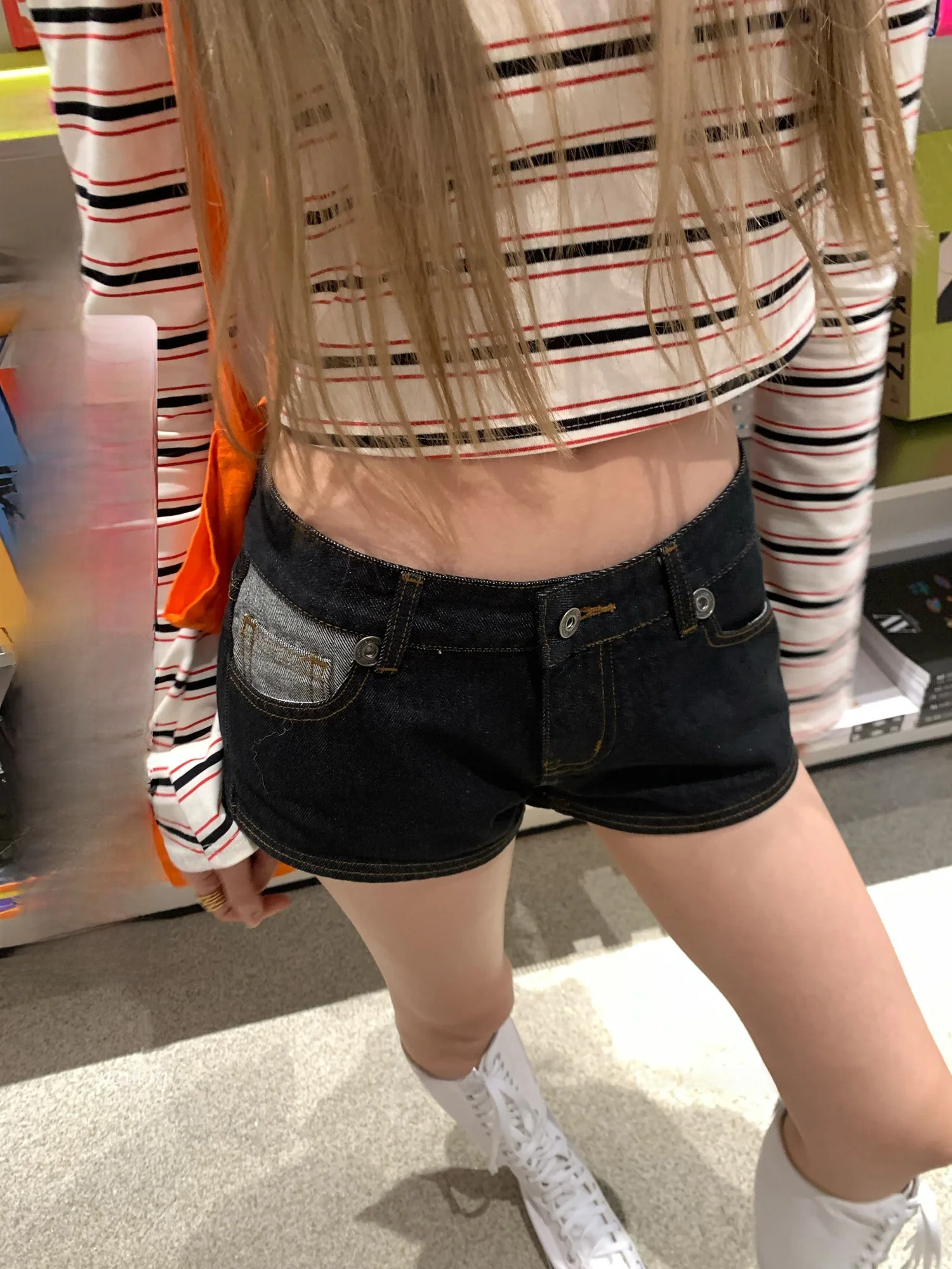 

Low Waist Denim Shorts Women's Spring New Style Slimming Short Pants Casual Cotton Pure Color Los Angeles Never Sleep 8uioio