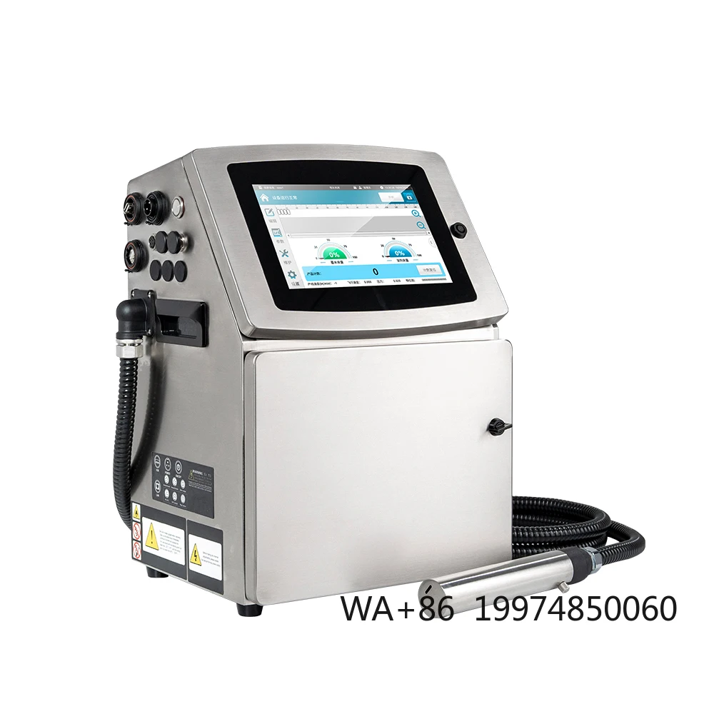 Newly Upgraded PA-V2000 Series CIJ Continuous Industrial Inkjet Printer, Food Chemical Date Encoder