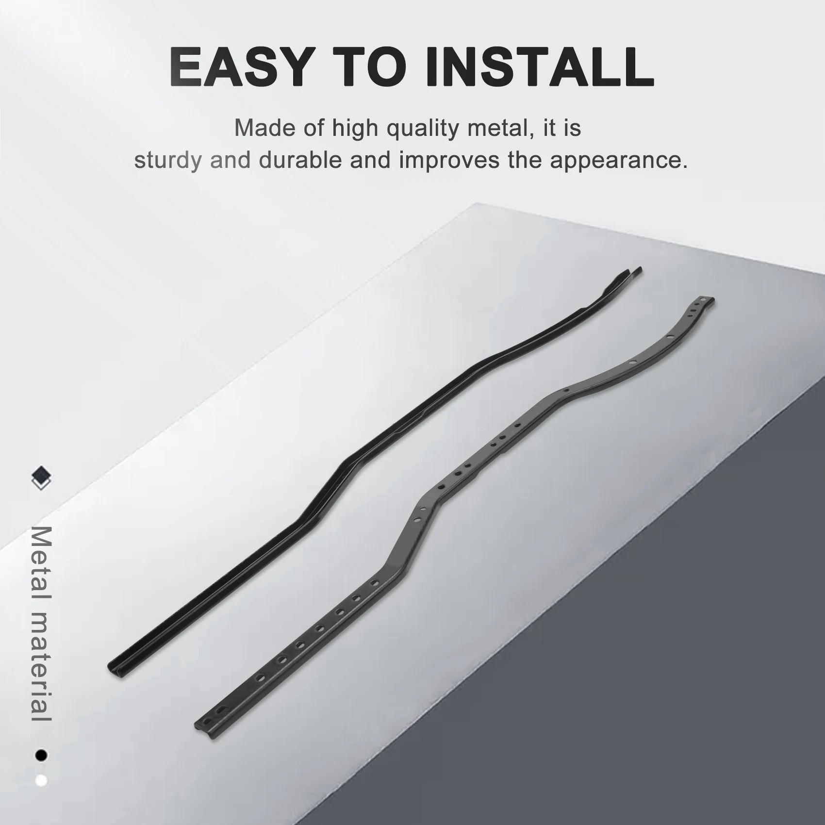 HOT 2Pcs/Set Steel Chassis Frame Rails for AXIAL SCX10 90027 SCX10 II 90046 90047 RC Car Crawler Truck Vehicle Model