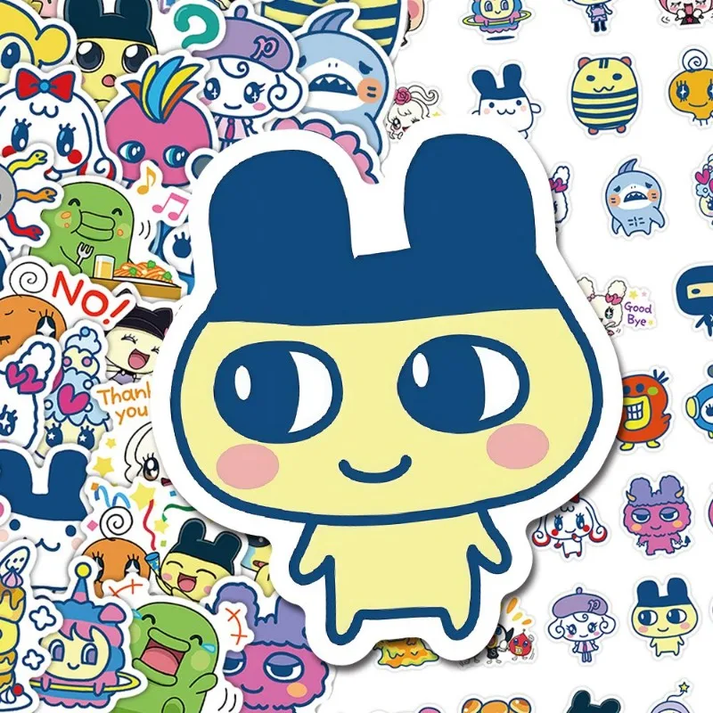 Picture 6: New Bandai Tamagotchi Mametchi Fun Graffiti Sticker High Color Value Creative Decorative Bicycle Notebook Phone Case DIY Sticker