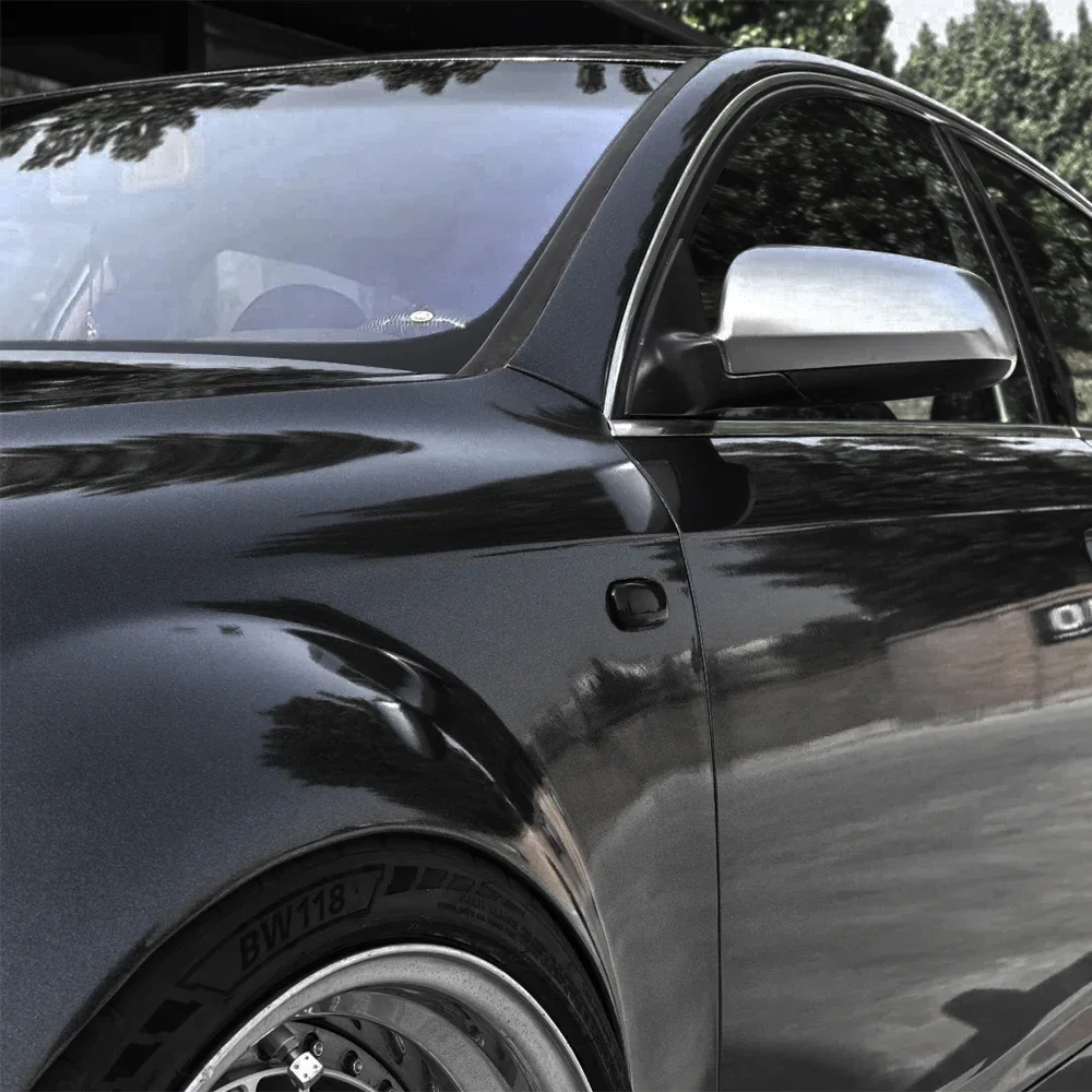 لامعة اللؤلؤ الأسود PET سيارة التفاف الفينيل فيلم احباط ملصق ورقة السيارة ملصق مائي سيارة التفاف احباط السيارات ديكور ملصق الهواء فقاعة الحرة #2