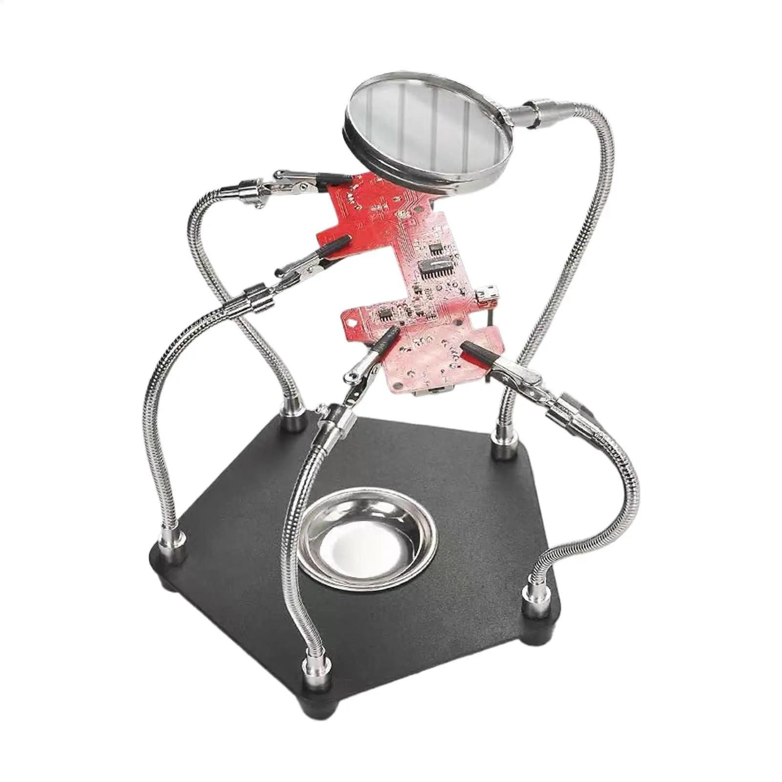 

Soldering Iron Station Precision Soldering Iron Adjustable Industrial Welder With Magnifier Clamp Tool Workbench For Repair
