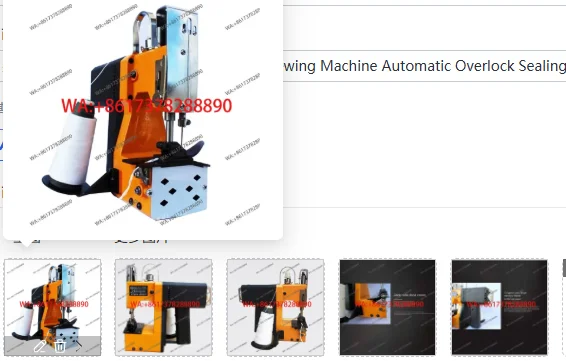

GK9-002 210W Portable Electric Sewing Machine Automatic Overlock Sealing Machine For Woven Bag Agriculture Textile Packaging