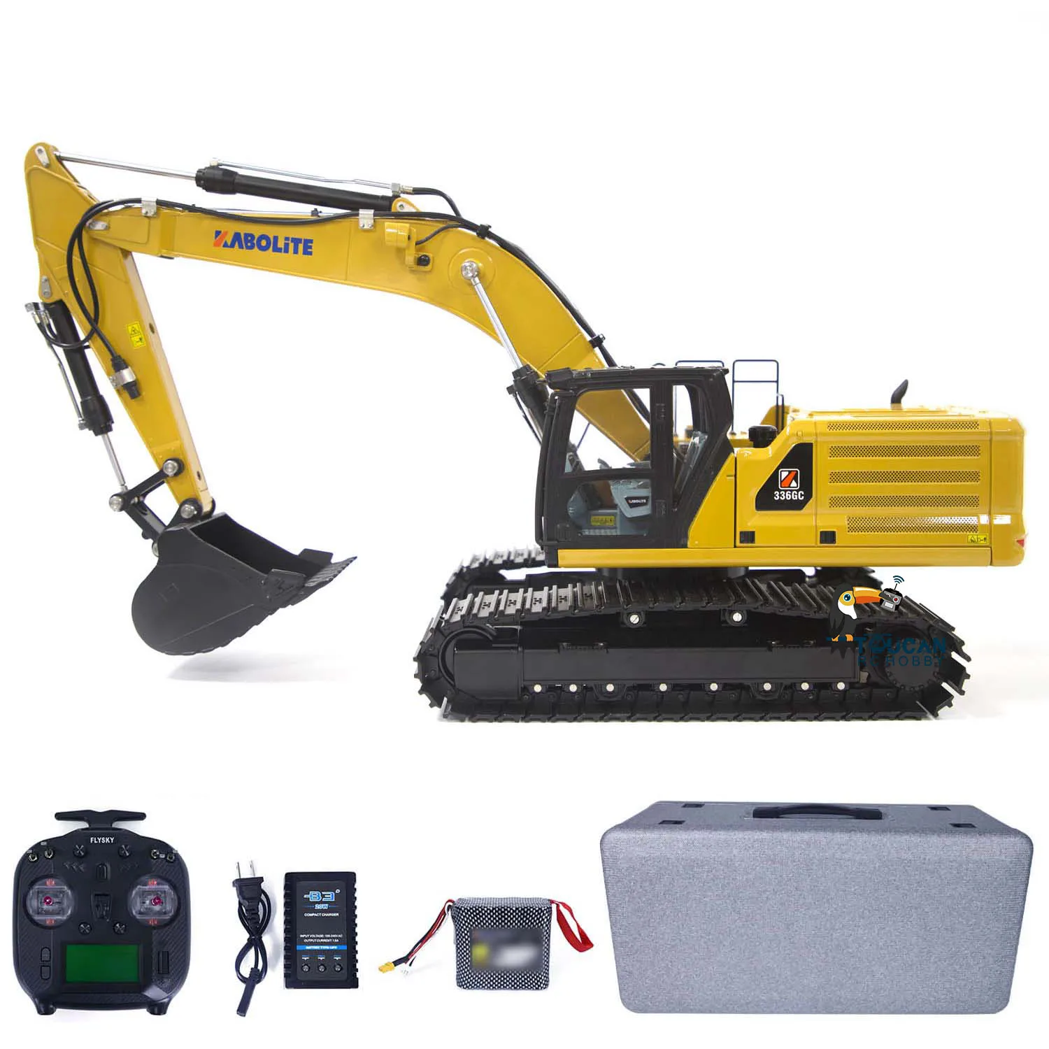 

Kabolite K961 100 Remote Control Excavator 1/18 Hydraulic RTR Upgraded K336GC RC Engineering Digger Model Boys Yellow Toys