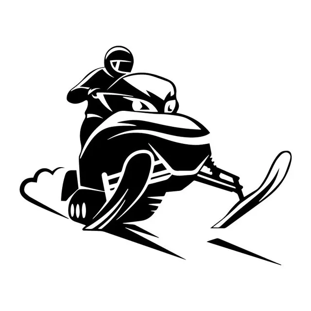 

17.4cmx14cm Car Stickers Decor Motorcycle Decals Snowmobile Rider Vinyl Decorative Accessories Waterproof PVC
