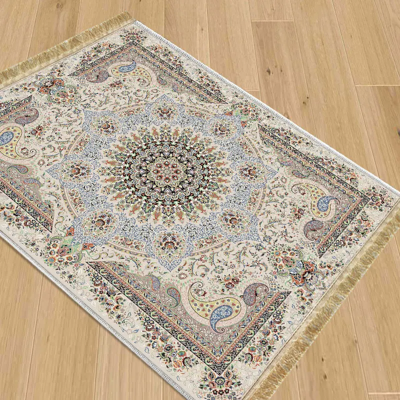 VIKAMA Persian Wind Style Su Worship Carpet Home Worship Prayer Mat Living Room Bedroom Ethnic Style Decorative Carpet