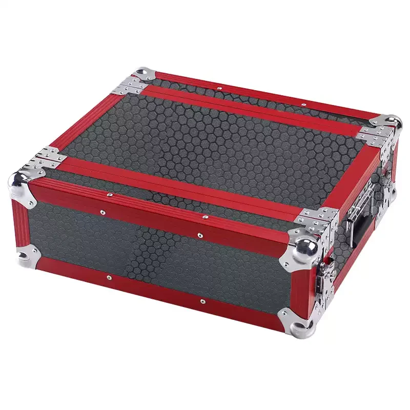 2U Aluminum Alloy Microphone Flight Case, Rack Mount Storage Box for Wireless Receivers & Effect Devices