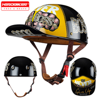 Motorcycle Helmet Retro Open Face Half Helmet Fashion Baseball Cap Men And Women Four Seasons Capacete De Moto DOT Certification