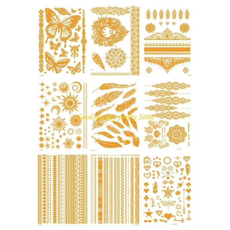 

M4YA Metallic Skin Decorment Stickers устанавливает универсальный дизайн водонепроницаемый кожный искусство