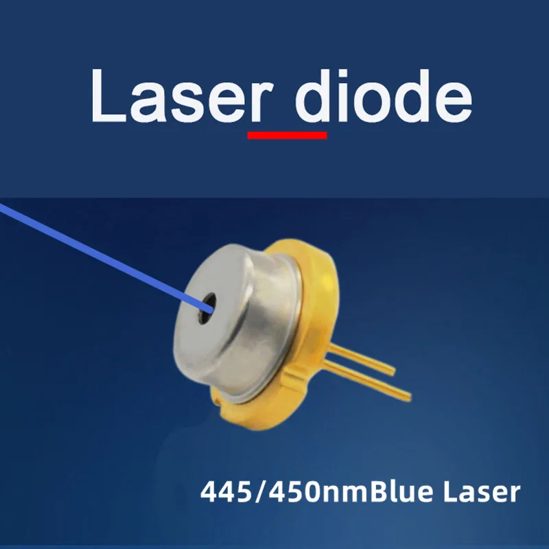 Blauwe Laser 445/450nm5w Diode Module TO9 Pakket Voor Snijden Diy High Power Laser Carving Machine Nummer GH04C05B9G Φ9mm (Nieuwe)