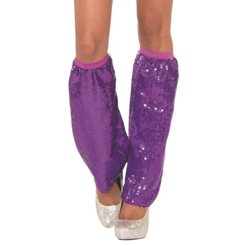 1Pair Sparkling Sequins Leg Warmers Knee High Shiny Glittering Leg Socks Long Socks Elastic Leg Cover Dance Parties