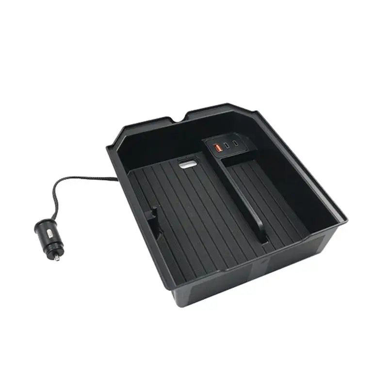 

A64P-Car Center Armrest Storage Box With Docking Station For Tesla Model 3 2024 Highland