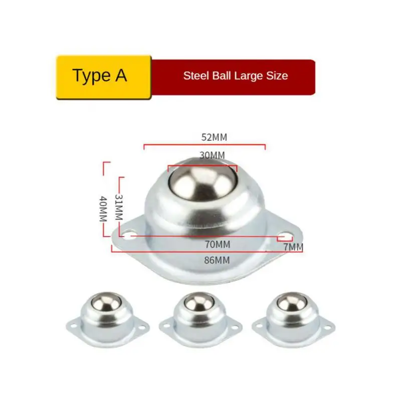 

4 Packs Large Size Steel Cattle Eye Ball Wheel Conveyor Universal Robot Hardware