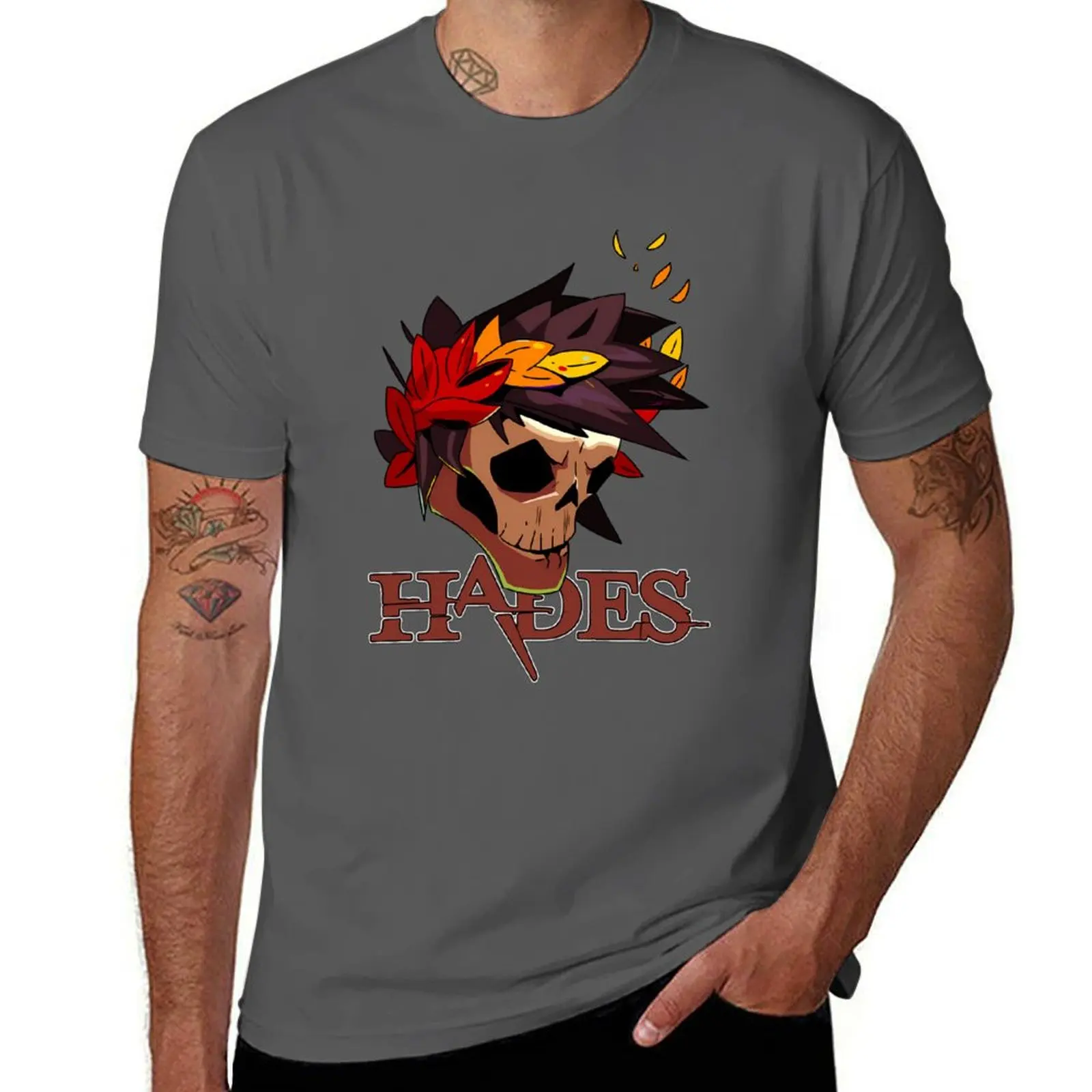 

Hades Zagreus Skull T-Shirt Retro Graphic Print T-Shirt