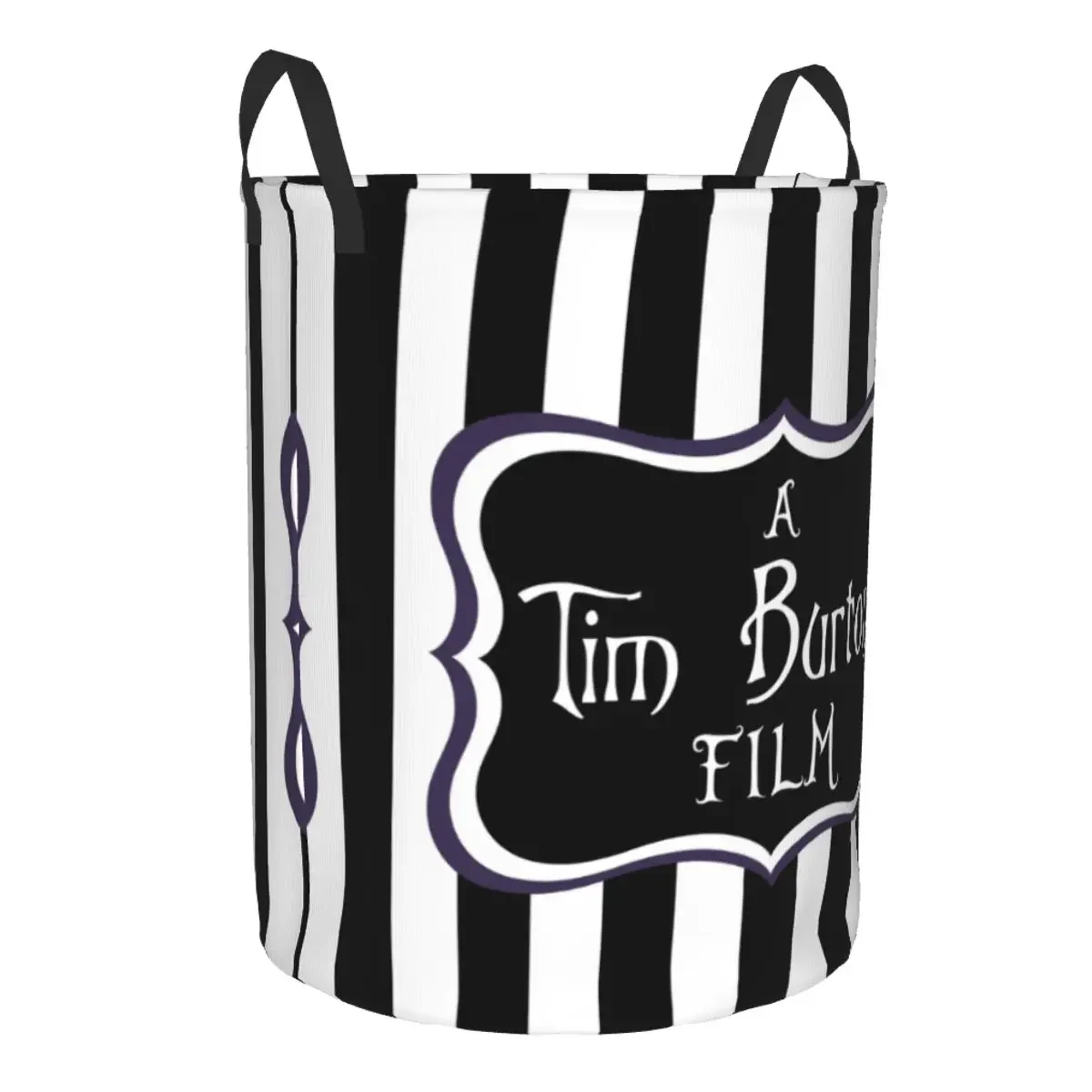 Custom A Tim Burton Film Laundry Basket Foldable Large Clothes Storage Bin Horror Fantasy Movie Baby Hamper