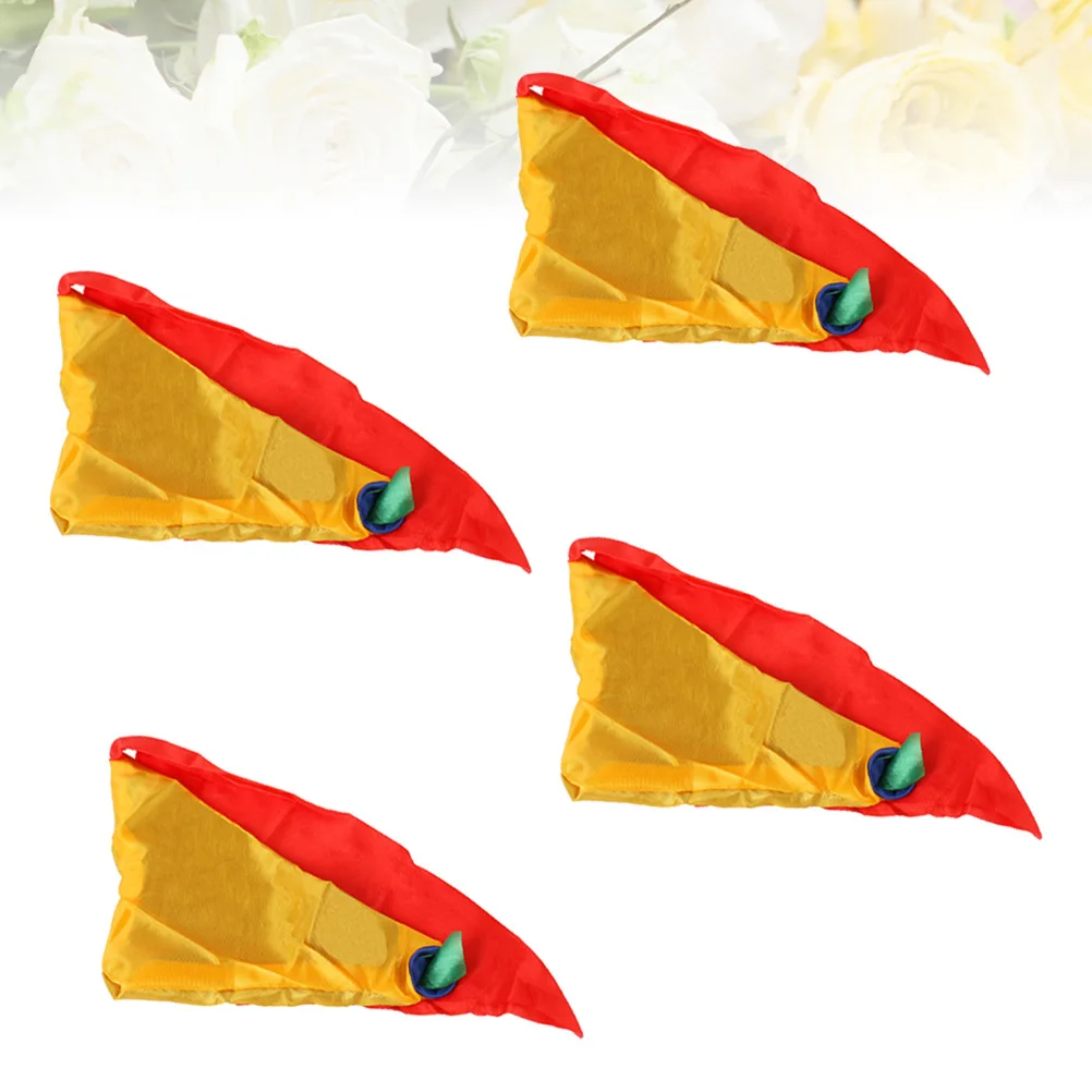 4 قطعة وشاح متغير اللون الدعائم منديل حريري مشرق 4 ألوان لأداء الشارع حفلة هدية اللون وشاح الدعائم #4