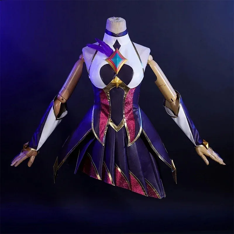 جامعة الأساطير Lol Star Guardian Xayah Cos شعر مستعار عباءة ستار الحرس تأثيري حلي Coser لعبة شخصية أنيمي زي