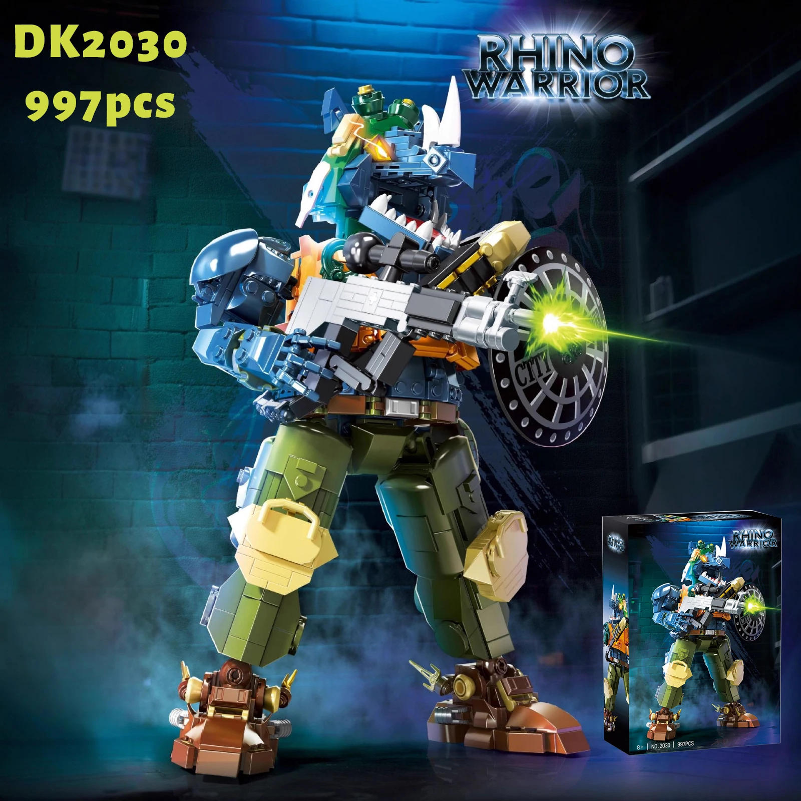 

DK2030 Носорог Воин Аниме Фигурка Модель Кибер ​ ​ Меховой робот, 997 шт., строительные блоки, кирпичи, сборная игрушка, креативный подарок для мальчика