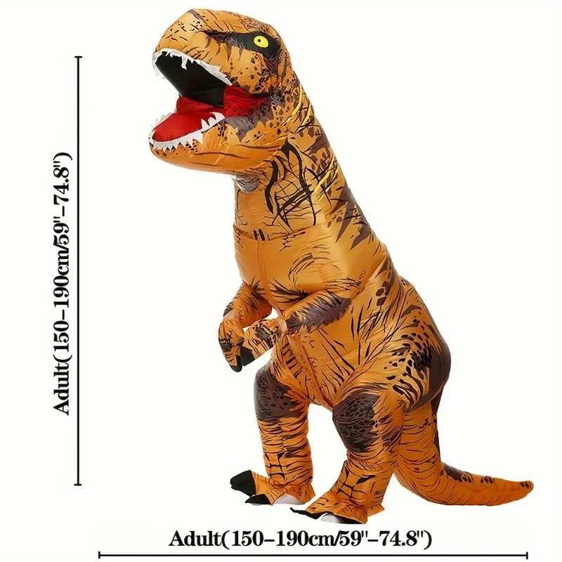 RT01 2 uds disfraces inflables de dinosaurio t-rex para adultos Purim Halloween mascota de Navidad Anime fiesta Cosplay disfraz vestido de lujo y Gf1