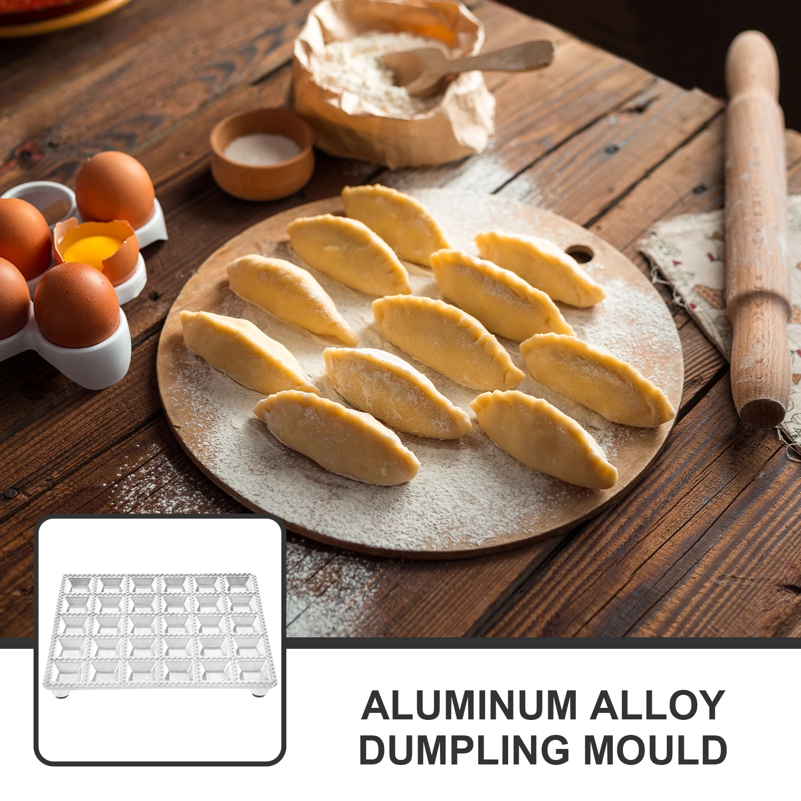 

Ravioli Maker Aluminum Alloy Multi-Hole Maker Mold Easy Clean Reusable Kitchen Gadget Household Dumpling Mold Metal