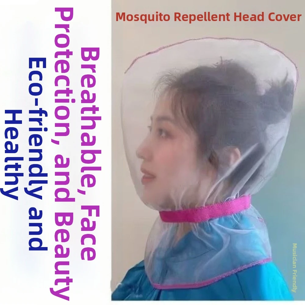 Breathable Head Cover Mosquito Net Mosquito Protection Wear-resistant Sleeping Head Cover Polyester Multifunctional