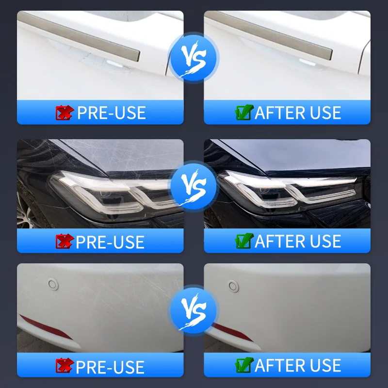 Pulv A ferramenta de reparo de arranhões profundos para a pintura dos arranhões do carro de viagem é uma cera especial para polimento de carros brancos