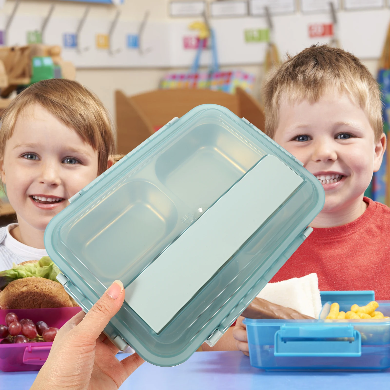 

Stainless Steel Bento Lunch Box Food Grade Sealed Leak Proof Multi Compartments Separate Fresh Ideal Work School Gym Picnics